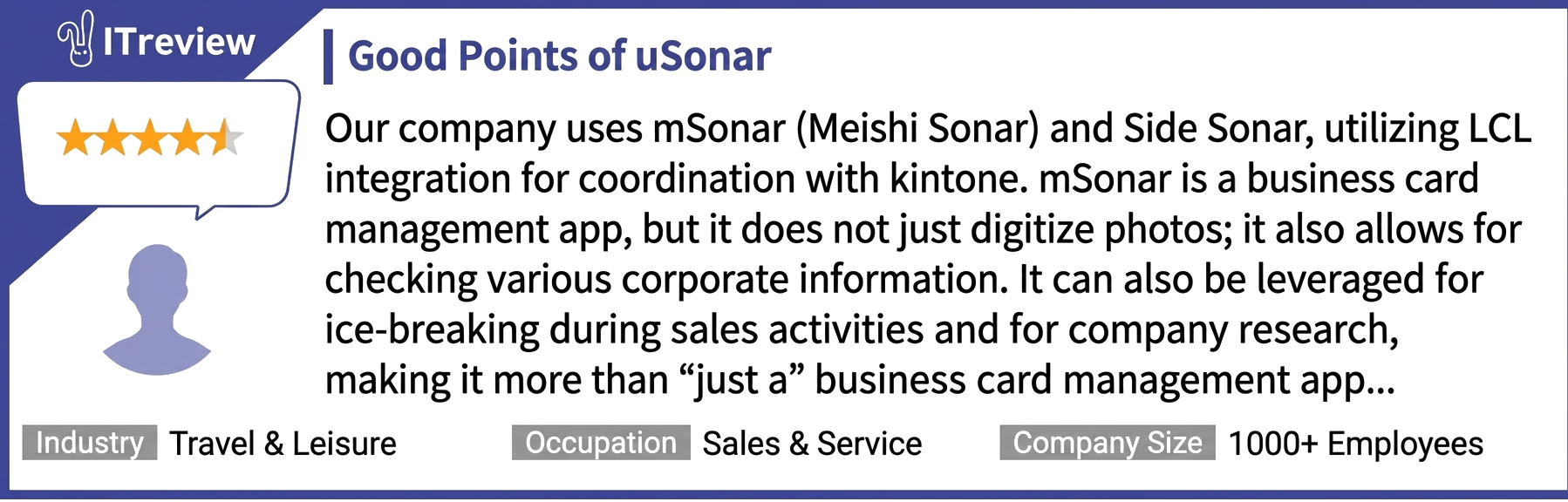 kintone × uSonar User Testimonials 6