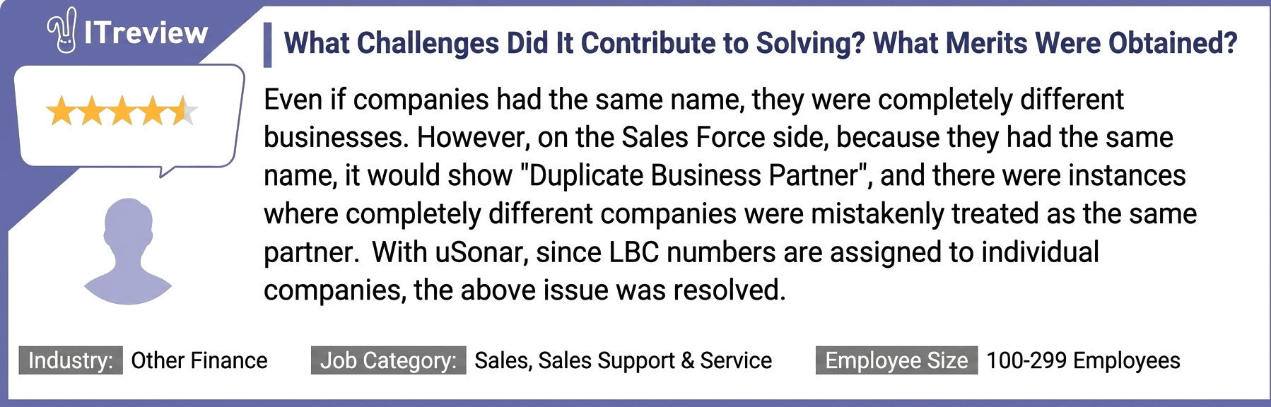 Salesforce × uSonar User Testimonials 6