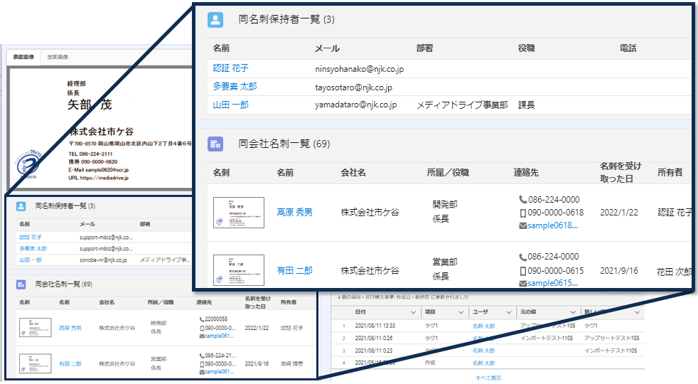 名刺を共有してつながりを可視化